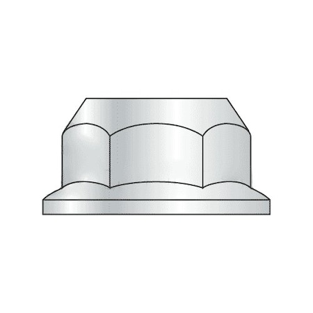 Flange Nut, M8-1.25, Steel, Class 8, Zinc Plated, 13 Mm Hex Wd, 2000 PK